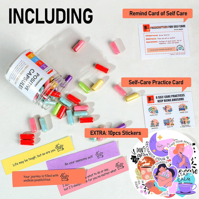 Positive Messages in a Bottle (60+ Positive Affirmations),Self Care Gifts for Wo