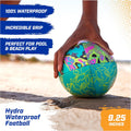 Swimways Hydro Waterproof Football, Outdoor Games for Adults and Kids, Swimming Pool Accessories and Pool Party Games,9.25 Inches, Blue