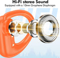 kurdene Wireless Earbuds Bluetooth Headphones Sport Over Ear Buds 60Hrs Orange