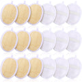18 Packs Exfoliating Loofah Sponge Pads Facial Body Bath Shower Loofah Sponge Pad Natural Exfoliating Scrubber Brush for Men Women