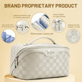 BOYATU Travel Makeup Bag Organizer: 3 Pcs Set Large Capacity Cosmetic Bags Holds 10–20 100ml Full-Size Bottles - 180°Open-Flat Make up Case 3-sec