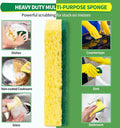 HOMERHYME Heavy Duty Scrub Sponge 24 Pack, Eco Cellulose Kitchen Dish Sponge Multipurpose Ergonomic for Washing Dishes, Uncoated Cookware &