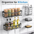 EUDELE Adhesive Shower Caddy, 5 Pack Rustproof Stainless Steel Bath Organizers With Large Capacity, No Drilling Shelves for Bathroom Storage &
