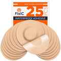 Fixic Freestyle Adhesive Patch 25 PCS – Good for Libre 1, 2, 3 & Plus – Enlite – Guardian – NO Glue in The Center of The Patch – Pre-Cut Back