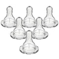Dr. Brown's Natural Flow Level T Narrow Baby Bottle Nipple, Newborn Slow Flow, 0m+, 100% Silicone, 6-Pack