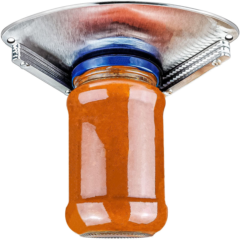 Upgraded Stainless Steel Jar Opener for Seniors, under Cabinet Jar Openers for Weak Hands, Jar Lid & Bottle Cap Opener Tool, under Counter Can