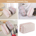 Makeup Bag Travel Cosmetic Bag for Women Girls, Zipper Make up Pouch, Floral Flowers Toiletry Organizer Makeup, Portable Storage Cosmetic Travel