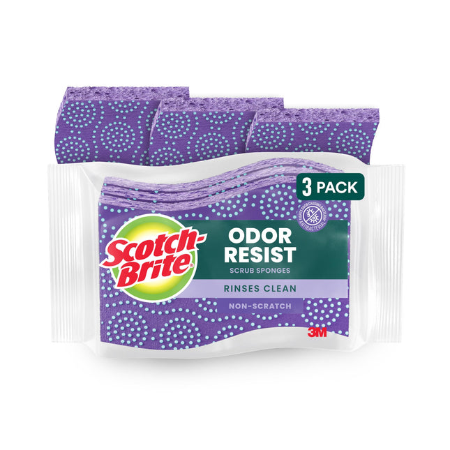 Scotch-Brite Scrub Dots Non-Scratch Scrub Sponge, Rinses Clean, for Washing Dish