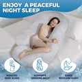 PILLANI Cooling Pregnancy Pillows for Sleeping – 57-Inch Maternity Pillow for Pregnant Women with Removable Washable Cover – Support for Back,