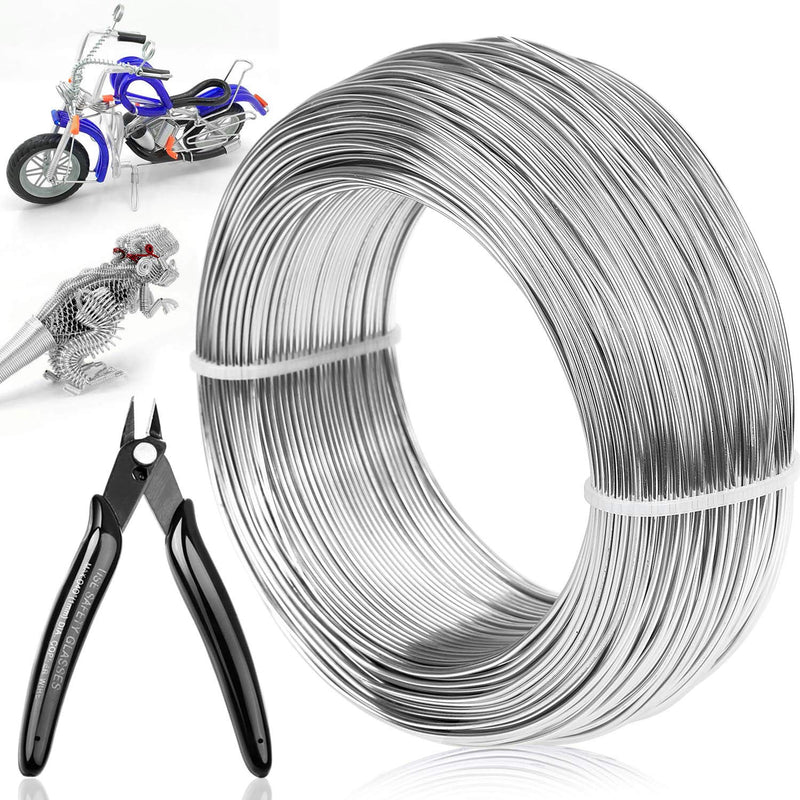 18 Gauge Aluminum Craft Wire Jewelry Making, 328 FT Metal Wire Armature Bendable Wire for Bonsai Trees, Sculpting, DIY Crafts Beading Floral