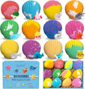 Bath Bombs for Kids with Surprise Toys Inside, 12 Pack Shell Kids Bath Bombs Gift Set for Girls Boys Birthday, Easter, Christmas, Halloween,
