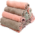 Microfiber Kitchen Washcloths, Super Absorbent Coral Velvet Dishtowels, Premium Table Cleaning Cloths, Non-Stick Oil Quick Dry Dish Towels, Soft