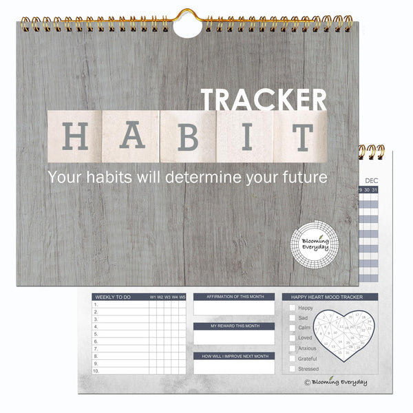 Habit Tracker Is a Great Productivity Tools Used as Habit Tracker Journal Workout Calendar, Habit Tracker Planner Goal Journal, Habit Tracker