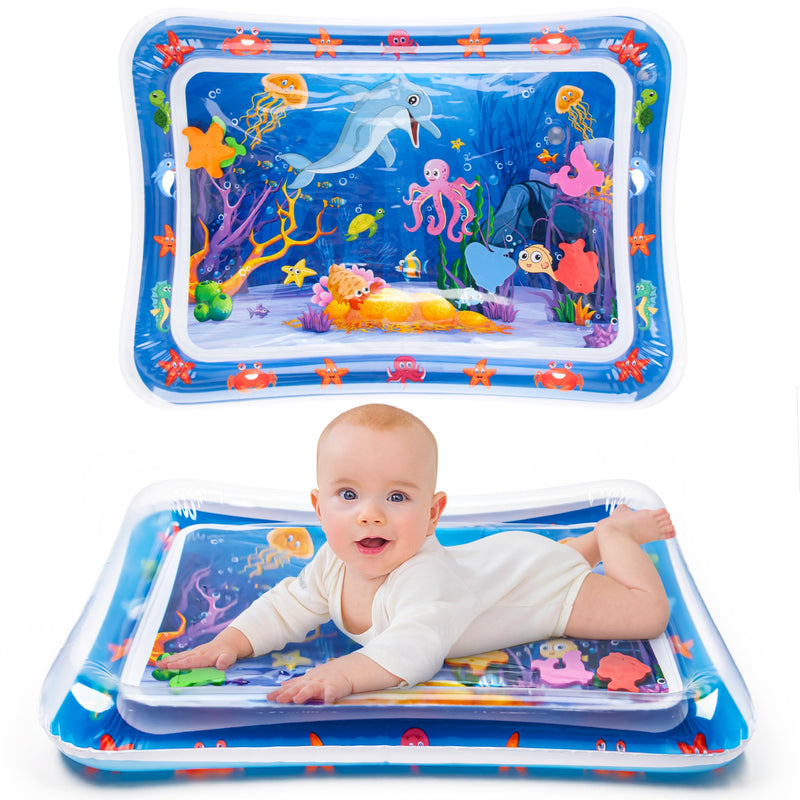 Yeeeasy Tummy Time Water Mat丨Inflatable Tummy Time Water Play Mat for Babies, Infants and Toddlers 3 to 24 Months Promote Development Toys Baby