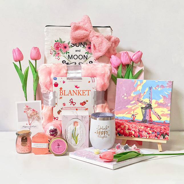 Birthday Gifts for Women,A Luxurious Set with Cozy Blanket and Exclusive Digital