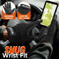 HANDLANDY Work Gloves for Men & Women, Utility Mechanic Working Gloves Touch Screen, Flexible Gardening Gloves for Yard Medium Jet Black