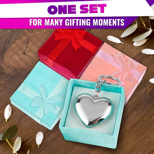 KETAR 24 Pcs Earring Boxes for Jewelry Gift, 1.57 x 1.57” Small Gift Box | Earring Box Bulk for Studs, Rings, and Pendants; Decorative Ribbon Bow,