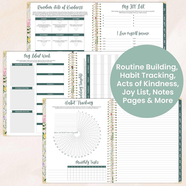 bloom daily planners HARDCOVER Planner 2025-2026 (8.5" x 11") Academic Year (July 2025 - July 2026) - Task Goal Organizer - Monthly & Weekly