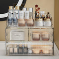 ZHIAI Stackable Cosmetic Organizer, Acrylic Cosmetic Organizer for Dresser, Vanity, Kitchen Cabinet, Bathroom, Under Sink, Home Organization and
