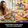 LEGO Botanicals Artificial Wildflower Bouquet - Fake Indoor Flowers Building Set for Home, Kitchen, Desk Decoration, Adults Ages 18+ - Gift for