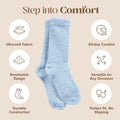 Unboxme Gifts Warm & Cozy Ultra-Luxe Cloud Sock, Gift for Women & Men 1 Pair Blue