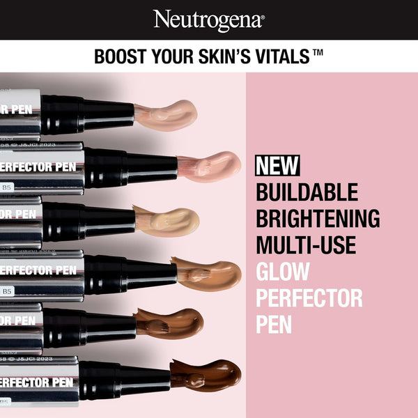 Neutrogena Healthy Skin Glow Perfector Pen, Lightweight Brightening Concealer Pen with Pro-Vitamin B5 & Vitamin E to Brighten Darkness & Dullness