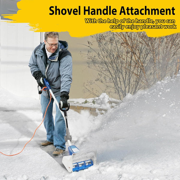 Universal Snow Shovel Handle, Back Saver Handle Attachment for Snow Shovel, Ergonomic Elasticity Handle Extension Universal Fit for Shovels Rakes,