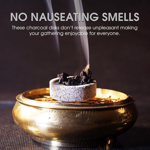 SunlightÂ® Charcoal Tablets for Incenseâ Quick Light Charcoal Tablets â Charcoal Disk Lights â 33 Mm Resin Burner Rolls â â Charcoal