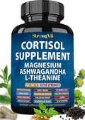 Cortisol Supplements for Women and Men with Magnesium, Ashwagandha & L-Theanine. High Cortisol Reducer, Manager, Detox, Lower and Control. Sleep