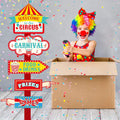 Skylety 20 Pieces Party Direction Signs Decor, Welcome Directional Signs for Birthday Showman Themes Party Decoration Accessories(Circus