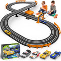 Slot Car Race Track Sets for Boys, Race Car Track with 2 High-Speed Slot Cars, Battery or Electric Car Track, Dual Racing Game Lap Counter Track
