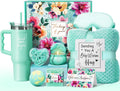Birthday Gifts for Women Self Care Get Well Soon Gifts, Ocean Relaxing Spa Gift Box Care Package Basket w/ Luxury Flannel Blanket 40 oz Tumbler,