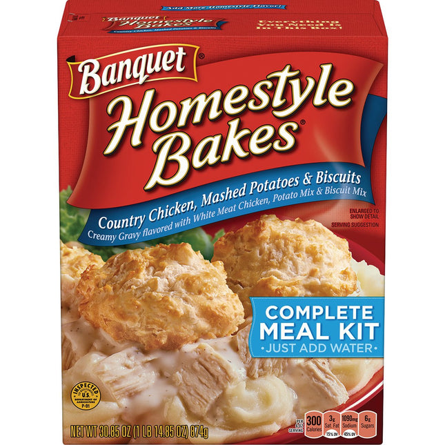 Banquet Homestyle Bakes Country Chicken, 30.9-Ounce Boxes (Pack of 6)