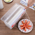 Plastic Wrap Dispenser with Cutter -Cling Wrap Dispenser with Slide Cutter for Food Film, Tin Foil, Aluminum Foil, Baking Paper (Plastic Wrap