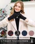 FZ FANTASTIC ZONE Womens Winter Warm Touchscreen Gloves for Cold Weather One Size Black