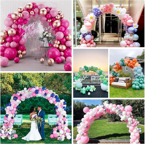 Balloon Arch Kit, 7.4ft Balloon Arch Stand Frame with Base: for Wedding Baby Shower Birthday Party Decorations Black
