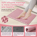 Foot Massage Acupressure Mat, Portable Silicone Reflexology Pad, Moderate Hardness Pressure Point Mat, Anti-Fatigue Mat, Connectable for Jogging &