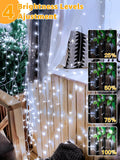 Christmas Lights 600LED 98FT, Waterproof Outdoor String Lights with Remote and Timer, 8 Modes Dimmable Fairy Lights for Indoor Outdoor Wedding