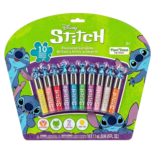 Townley Girl Stitch Lip Gloss Set, 10-Piece Plant-Based, Ages 3+ 0.04 Fl Oz (Pack of 1)