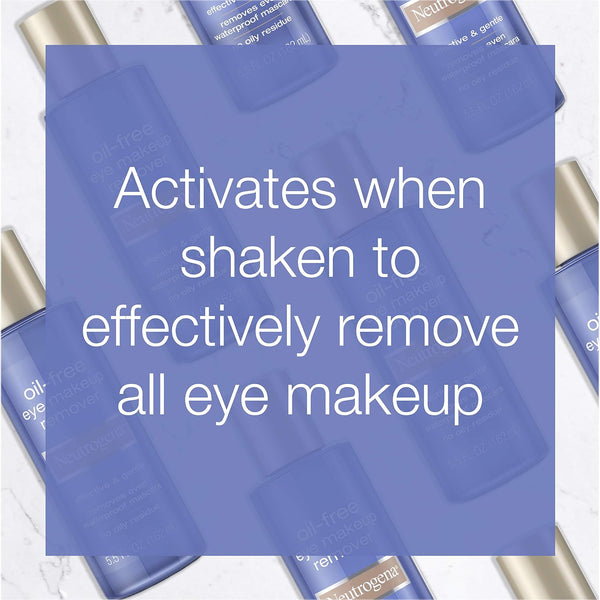 Neutrogena Gentle Oil-Free Eye Makeup Remover & Cleanser, 5.5 fl oz, 3 Pack 5.5 Fl Oz (Pack of 3)