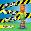 Toxic Waste Hazardously Sour Candy Drums, 5 Flavors + Mystery, 3 Pack 1.7 Ounce (Pack of 3)
