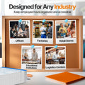 Flexzion Monthly Time Cards for Employees - Dual-Sided, Orange/Blue Attendance Tracker, 270-Piece Time Sheets Compatible with 6-Column Time Clock