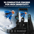 krosa Winter Gloves For Men Women Made with 3M Thinsulate, Waterproof Ski Gloves for Cold Weather with 10 Touchscreen Fingers Black Large