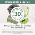 EcoTools 6 Pack Exfoliating EcoPouf, Shower Loofah Scrubs & Cleanses, Pouf with Recycled Netting, Exfoliation Removes Dead Skin, Bath Accessory,
