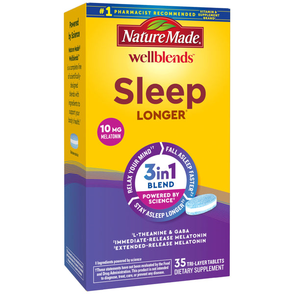 Nature Made Wellblends Sleep Longer, 35 Tri-Layer Tablets