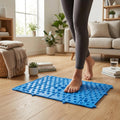 Foot Massage Mat Blood Circulation Tension Release Pad TPE Colorful Foot Acupressure Mat for Home Party Game(Blue)