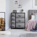 Sorbus Dresser with 7 Drawers - Chest Organizer Tower Unit with Steel Frame, Wood Top, Easy Pull Fabric Bins - Storage Furniture for Bedroom,