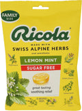 Ricola Big Bag Sugar Free Lemon Mint Cough Drops, 45 Drops, 1 Count Sugar Free Lemon 45 Count (Pack of 1)