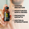 The Beard Club - Beard Growth Oil with Natural Castor & Avocado to Grow Thicker, Fuller Facial Hair, Fill in Patches and Stimulate Healthier