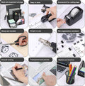 SYMDROMIA 13-in-1 Office Desk Organizer Set with Stapler and Tape Dispenser, Pen Holder, Scissors, Ruler, Hole Punch, 2 Pens & More Desktop